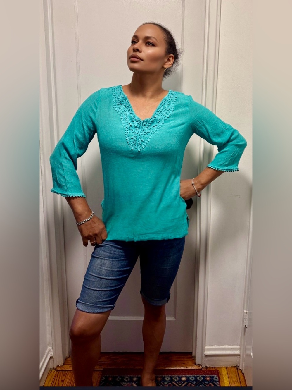 🌼🌱Counterparts Women’s Blouse – Size Large – Apple Green NWOT🌼🌱